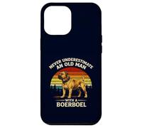 Never Underestimate An Old Man With A Boerboel Funny Retro Case for iPhone 12 Pro Max