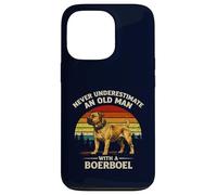 Never Underestimate An Old Man With A Boerboel Funny Retro Case for iPhone 13 Pro