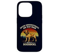Never Underestimate An Old Man With A Boerboel Funny Retro Case for iPhone 14 Pro