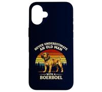 Never Underestimate An Old Man With A Boerboel Funny Retro Case for iPhone 16 Plus