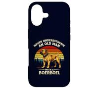 Never Underestimate An Old Man With A Boerboel Funny Retro Case for iPhone 17