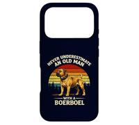 Never Underestimate An Old Man With A Boerboel Funny Retro Case for iPhone 17 Pro