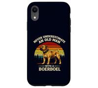 Never Underestimate An Old Man With A Boerboel Funny Retro Case for iPhone XR