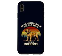 Never Underestimate An Old Man With A Boerboel Funny Retro Case for iPhone XS Max