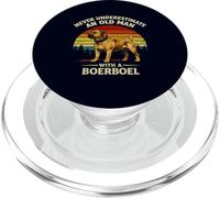Never Underestimate An Old Man With A Boerboel Funny Retro PopSockets PopGrip for MagSafe