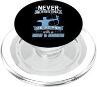 Never Underestimate An Old Man With A Bow And Arrow PopSockets PopGrip for MagSafe