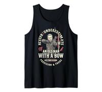 Never Underestimate an Old Man with A Bow Archery Archer Tank Top