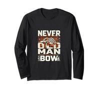 Never Underestimate an Old Man with A Bow Archery Long Sleeve T-Shirt