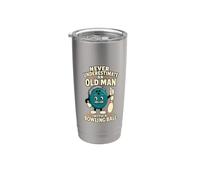 Never Underestimate an Old Man with a Bowling Ball Stainless Steel Insulated Tumbler