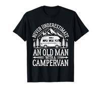 Never Underestimate An Old Man With A Campervan Camping Gift T-Shirt