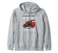 Never Underestimate An Old Man With A Campervan - Funny Zip Hoodie
