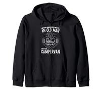 Never Underestimate An Old Man With A Campervan - Funny Zip Hoodie