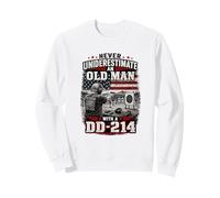 Never Underestimate an Old Man with a DD 214 Target Practice Sweatshirt