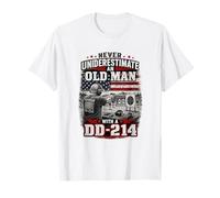 Never Underestimate an Old Man with a DD 214 Target Practice T-Shirt