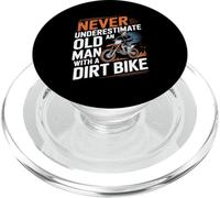 Never Underestimate An Old Man With A Dirt Bike PopSockets PopGrip for MagSafe
