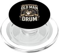 Never Underestimate An Old Man With A Drum Band PopSockets PopGrip for MagSafe