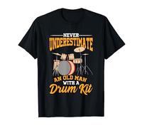Never Underestimate An Old Man With A Drum Kit T-Shirt