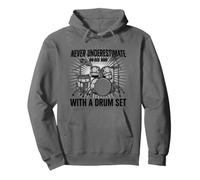 Never Underestimate An Old Man With A Drum Set, Drummer Pullover Hoodie
