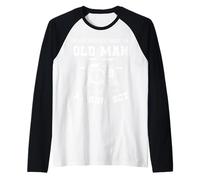 Never Underestimate an Old Man with A Drum Set Drummer Raglan Baseball Tee