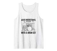 Never Underestimate an Old Man with A Drum Set, Drummer Tank Top