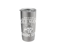 Never Underestimate an Old Man with A Drum Set - Drumming Stainless Steel Insulated Tumbler