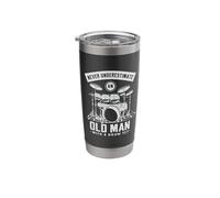 Never Underestimate an Old Man with A Drum Set for a Drummer Stainless Steel Insulated Tumbler