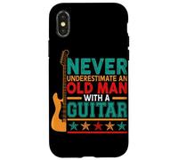 Never Underestimate An Old Man With A Guitar Guitarist Case for iPhone X/XS