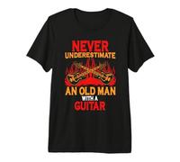 Never Underestimate an Old Man with A Guitar Guitarist Premium T-Shirt