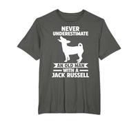 Never underestimate an old man with a Jack Russell T-Shirt