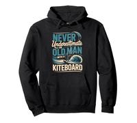 Never Underestimate An Old Man With A Kiteboard Pullover Hoodie