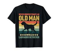 Never Underestimate An Old Man With A Labrador Retriever T-Shirt