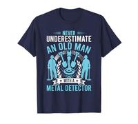Never Underestimate An Old Man With A Metal Detector T-Shirt