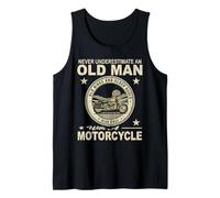 Never Underestimate an Old Man with A Motorcycle Ride Free Tank Top
