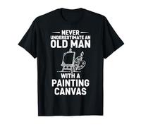 Never Underestimate an Old Man with A Painting Canvas T-Shirt