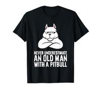 Never Underestimate an Old Man with A Pitbull T-Shirt