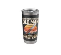 Never Underestimate an Old Man with A Pocket Knife Stainless Steel Insulated Tumbler