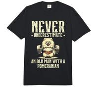 Never Underestimate an Old Man with A Pomeranian Comfort Colors Adult Heavyweight T-Shirt