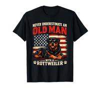 Never Underestimate an Old Man with a Rottweiler T-Shirt