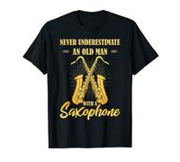 Never Underestimate An Old Man With A Saxophone Jazz T-Shirt