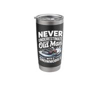 Never Underestimate an Old Man with A Snowmobile Stainless Steel Insulated Tumbler