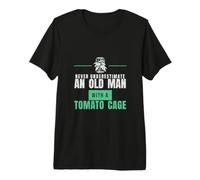 Never Underestimate an Old Man with A Tomato Cage Premium T-Shirt