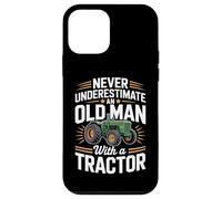 Never Underestimate an Old Man with a Tractor Farming Dad Case for iPhone 12 mini