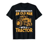 Never Underestimate An Old Man With A Tractor T-Shirt