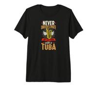 Never Underestimate an Old Man with A Tuba Premium T-Shirt