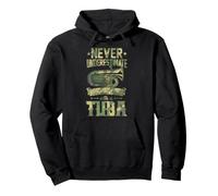 Never Underestimate An Old Man With A Tuba Pullover Hoodie