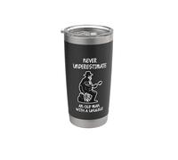 Never Underestimate an Old man with a Ukulele Stainless Steel Insulated Tumbler