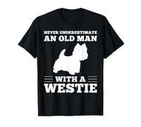 Never Underestimate An Old Man With A Westie Dog T-Shirt