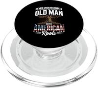 Never Underestimate An Old Man With American Roots PopSockets PopGrip for MagSafe