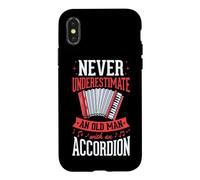 Never Underestimate An Old Man With An Accordion Case for iPhone X/XS