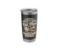 Never Underestimate an Old Man with an Engineering Degree Stainless Steel Insulated Tumbler
